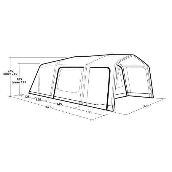 Outwell Iowa 6 Air Familietelt til 6 personer