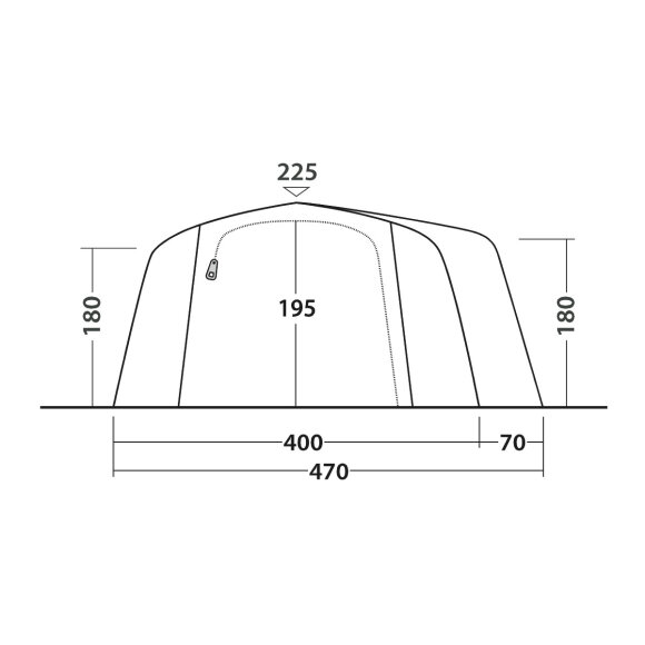 Populært telt fra Outwell Montana 6 Air Familietelt
