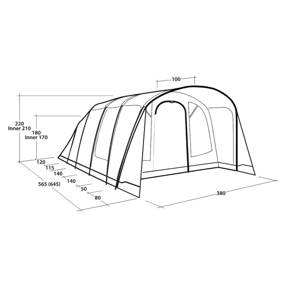 Outwell Denver 6 Tunneltelt til 6 personer