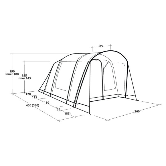 Lille 4 personers familietelt Outwell Durango 4