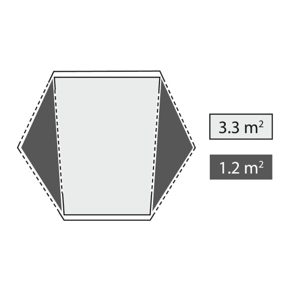 Letvægts kuppeltelt Robens Seeker 3 LW indretning