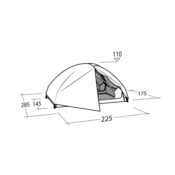 Letvægts kuppeltelt Robens Seeker 3 LW indretning