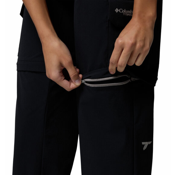 Sorte zip-off bukser - Silver Ridge Elite Convertible W Black