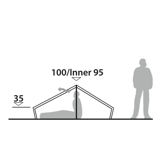 Robens 2 personers Letvægtstelt Chaser 2 LW