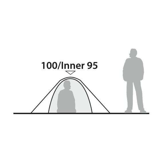 2 personers letvægts kuppeltelt Robens Seeker 2 LW