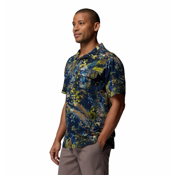 Columbia Tech Trail Utility Printed SS Mountain Blue