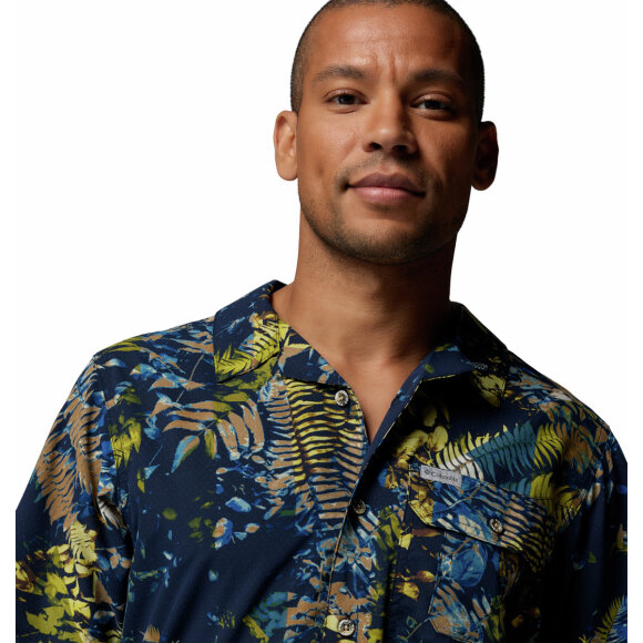 Columbia Tech Trail Utility Printed SS Mountain Blue