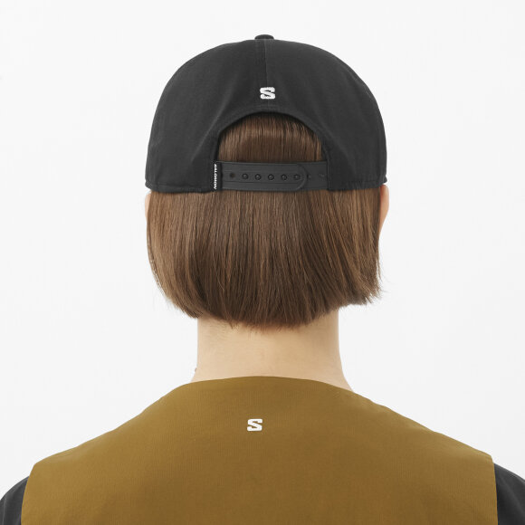 Salomon Logo Flat Cap Deep Black