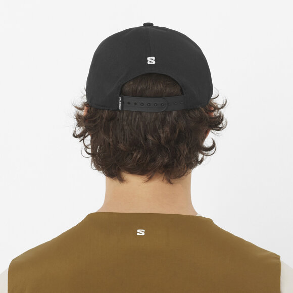 Salomon Logo Flat Cap Deep Black