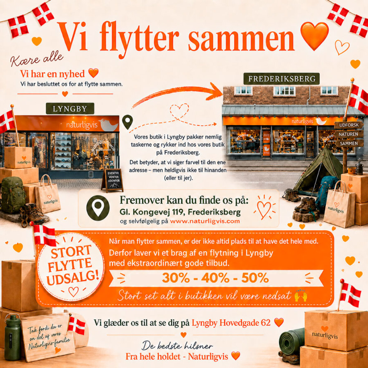 Naturligvis Outdoor Lyngby flytter til Frederiksberg