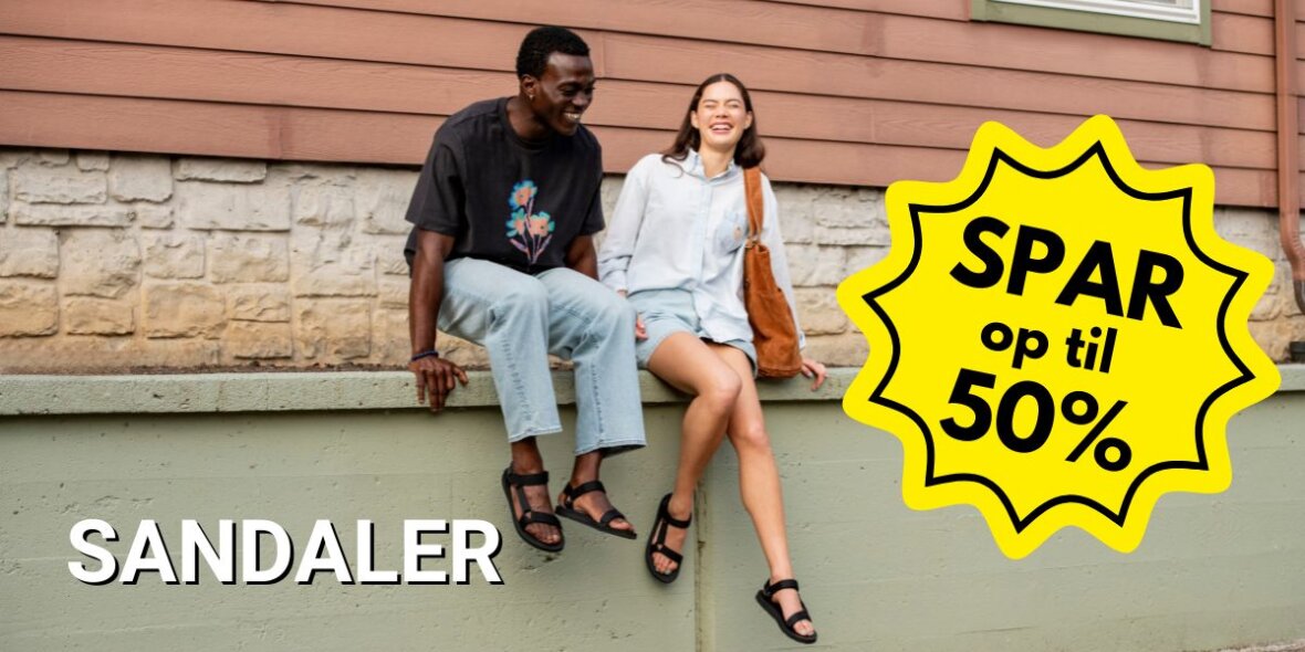 Sandaler spar op til 50%