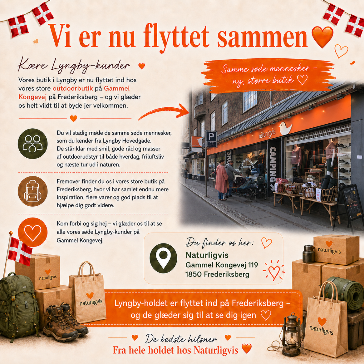 Vi er flyttet sammen på Gammel Kongevej 119