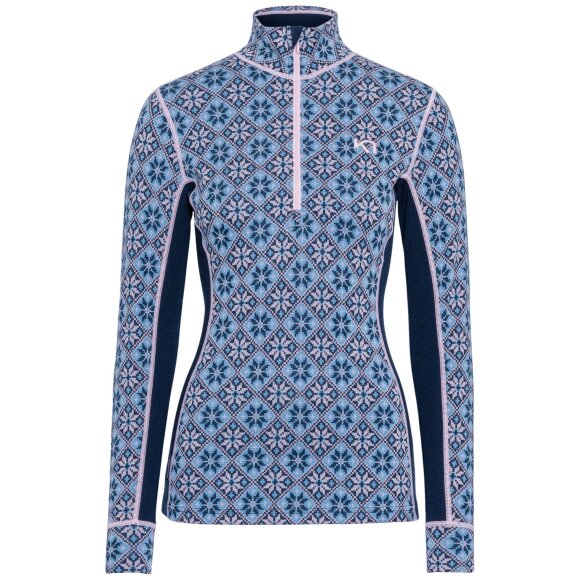 Kari Traa Rose Half Zip Base Layer Top Dark Navy