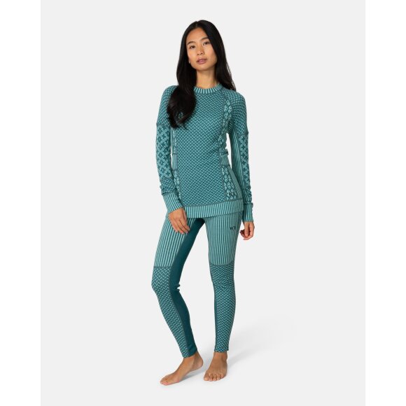 Kari Traa Smekker Long Sleeve Baselayer Top Peacock